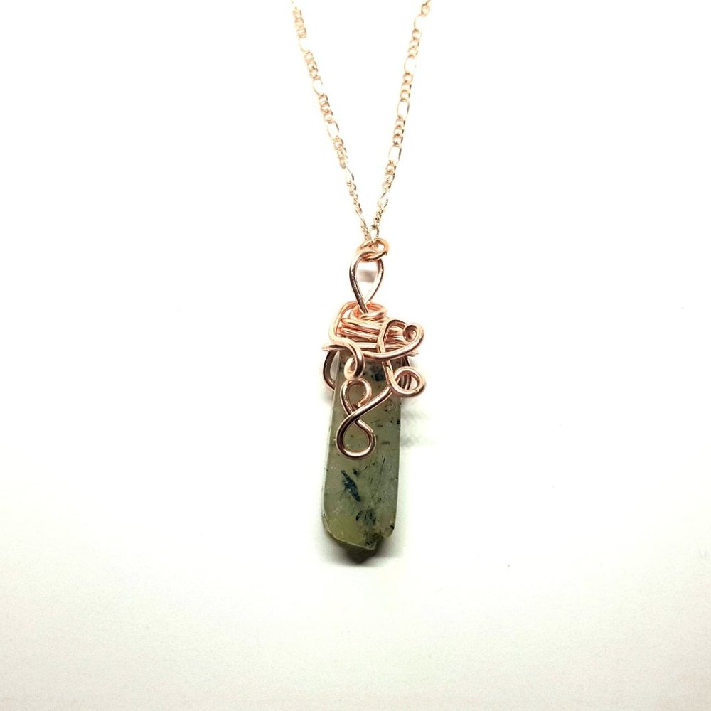 Prehnite Prosperity Crystal Healing Necklace